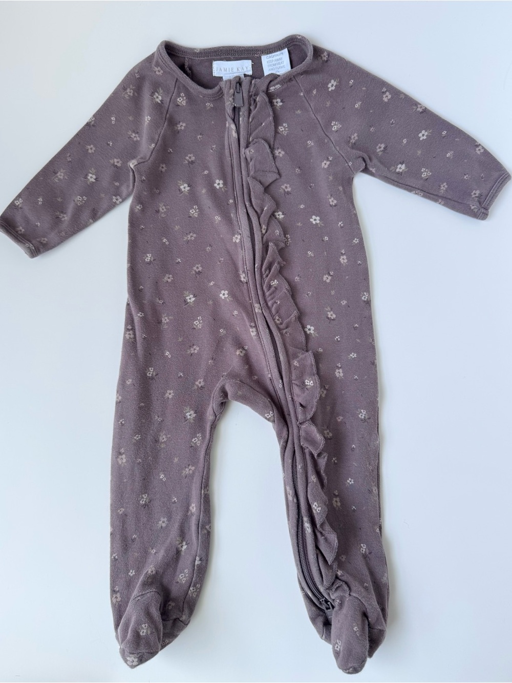 Jamie Kay Floral Zip-Up Footsie